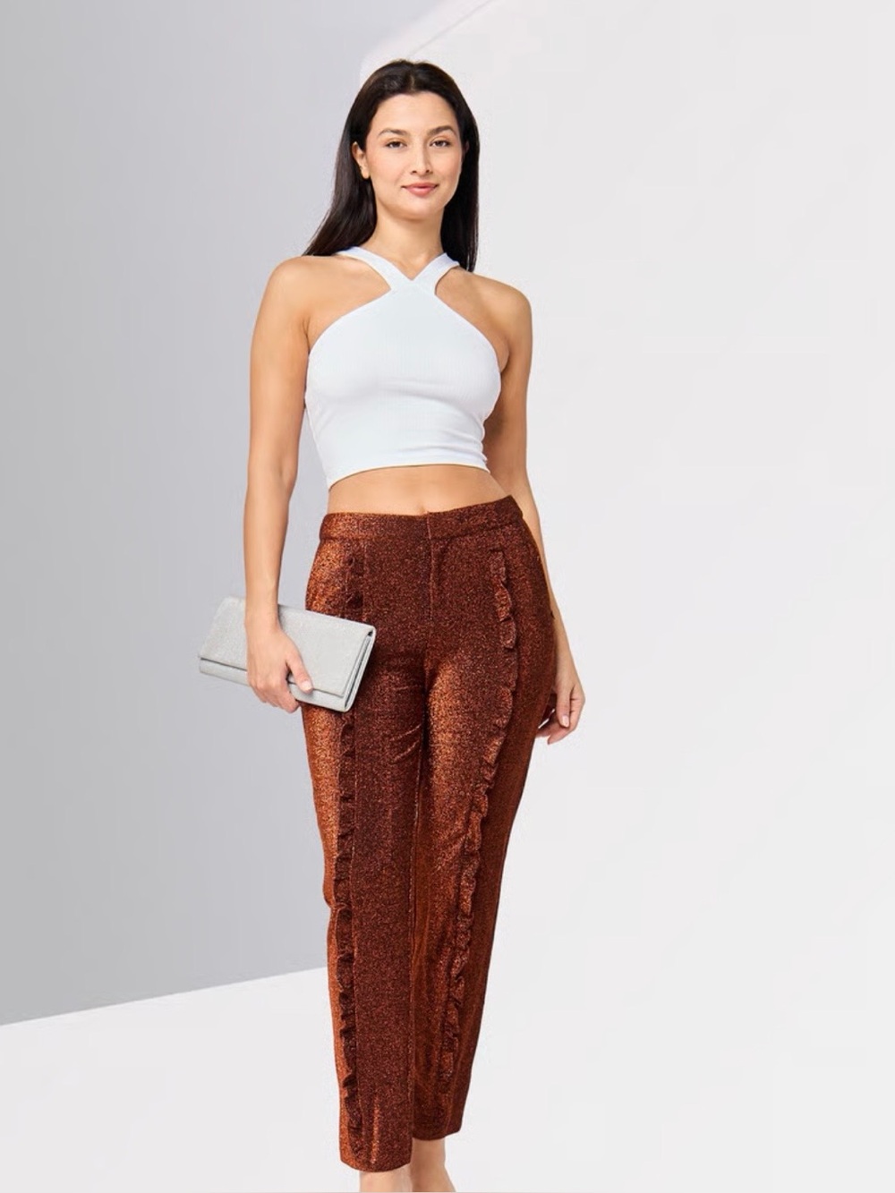 Scotch & Soda Maison Scotch Copper Metallic Dress Pants